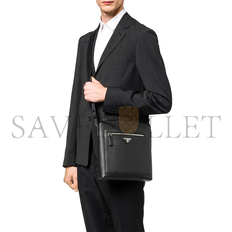 PRADA SAFFIANO LEATHER CROSSBODY BAG 2VG062 (27*26*7cm)